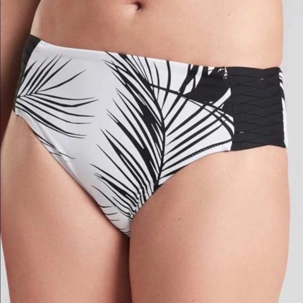 NEW Athleta Adriata Retro Palm bikini bottom Small